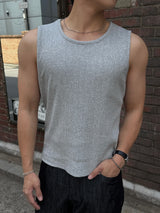 Cropped Ribbed Sleeveless