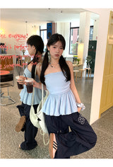 ナンバーネイビーカジュアルバンディングパンツ