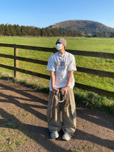 Mud Tin ヴィンテージウォッシングカーゴデニムパンツ