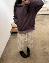  floral sweat crop pants
