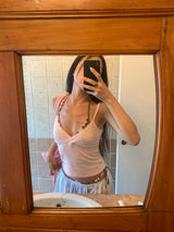 [Ofom] DEEP LACE SLEEVELESS