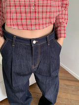 PINTUCK RAW JEANS (2C)