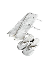 1203 Multiway Buckle Thigh-High Flip-flop Boots
