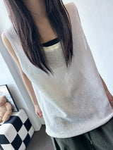 Dai Oversized Loose Mesh Longline Sleeveless Top 4color