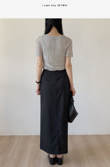 [Sleeveless SET] Tencel Layered Short Sleeve T-shirt