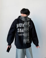 Nail Stripe Wool Muffler