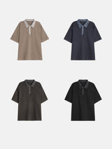 Tod pigment stripe collar short sleeve 4C