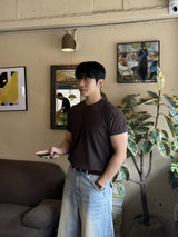 マッスルショルダーリブ半袖Tシャツ