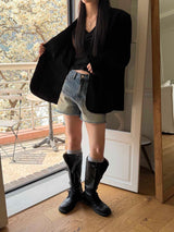 Classic single over fit blazer(2color)