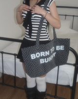 Star Bunny Tail Tote Bag _ Black