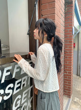 Attle Summer See-Through Flower Cardigan