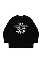 キュビズムフォントロングスリーブTシャツ