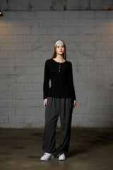 FAIRY WOOL LONG SLEEVE / BLACK