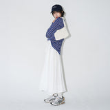 ソフトフレアロングスカート (White)