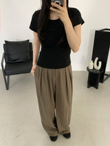 Briki Wide Pintuck Long Slacks