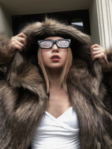 Rocxi hood fur JK [Brown]