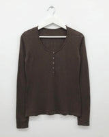 Cole Slim Henley Neck Knit (5color)