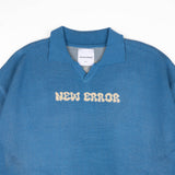 Hierarchy Studios ATOM - Blue Fluid Oversized Knit Polo Shirt