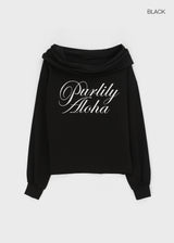 [MADE] ルッキーDオフショルダープリンテッドロングスリーブTシャツ