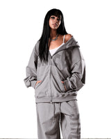 NO STRESS HOTFIX SET HOOD ZIP-UP ASH GRAY