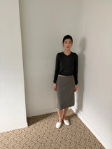 スリム Vネック ニット トップ