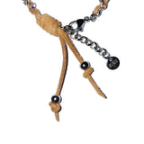 suede chain bracelet (brown)