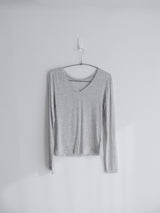 sheer v-neck tee (4c)