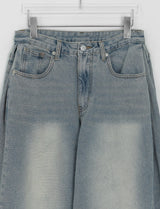 Dalt Side Pintuck Wide Denim Pants