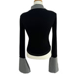 Youth Contrast Stripe Slim-fit Long Sleeve Shirt 