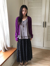 ホニルフラワーシャーリングバンディングロングスカート