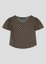 ホリードット フリース レイヤード 半袖Tシャツ（2色）