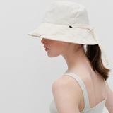 ADJUSTABLE STRAP BUCKET HAT IVORY