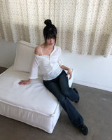 (Denim) Ranon High-Waist Bootcut Pants