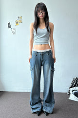 Semi Heart Side Cargo Loose Bootcut Pants 3color