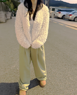 BABY👼🏻 フリースツーボタンソフトファーカーディガン - 2 COLOR