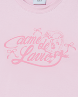 25FW WOMAN ミラーACベアクロップ半袖Tシャツ ライトピンク