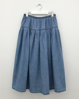 Mori denim long skirt (1color)