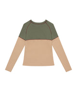 ビンテージオウルグラフィックラグランTシャツ_ベージュ