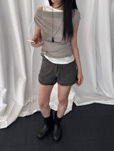 Ser Buckle-detail roll-up shorts