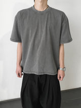 クァイピグメントウォッシュ加工半袖Tシャツ