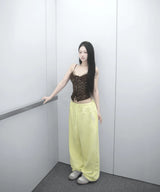 ラバー レース コルセット トップ (4colors)