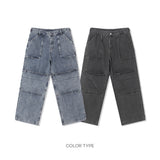 Cut-out バックルデニムパンツ -2C