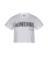 8287 Limitedition Short Sleeve Crop Tee (White)