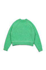 ハートニードルVネックニット [Green]