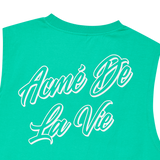 25SS SCRIPT LOGO OUTLINE SLEEVELESS LIGHT GREEN