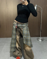 Tartan Wrapped Skirt