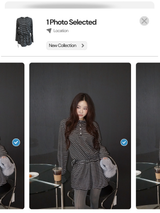 wool fleece stripe strap pumpkin dress