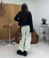 Deen high-neck cropped jacket