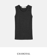[U-BASIC] Basic U-neck Merryyas Ribbed Sleeveless