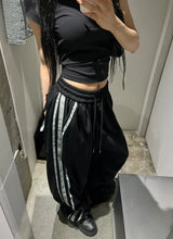 シルバートラックウェーブエッジワイドパンツ